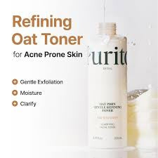 Purito Oat PDRN Gentle Refining Toner – Hydrating + Pore Smoothing Toner for Acne-Prone & Sensitive Skin