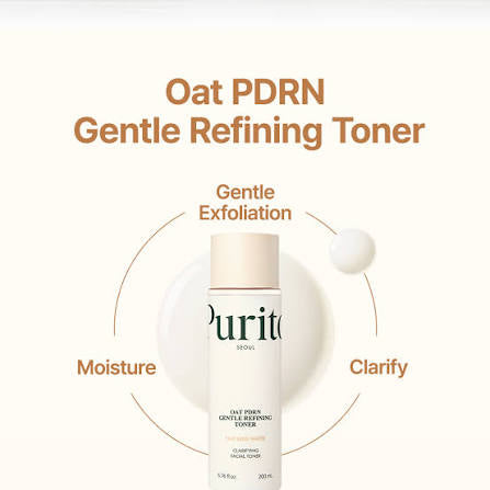 Purito Oat PDRN Gentle Refining Toner – Hydrating + Pore Smoothing Toner for Acne-Prone & Sensitive Skin